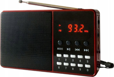 Radio portabël Datel Dartel RD-180, analoge, Bluetooth, e kuqe