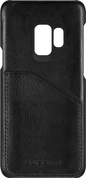 Заштитна маска за телефон Bugatti Rear Case Londra, кожа, за Samsung Galaxy S9, црна
