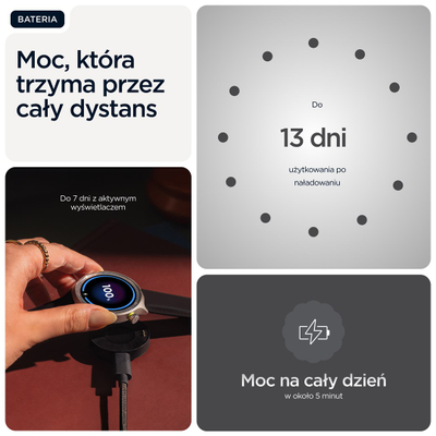 Orë inteligjente Motorola Watch 2, 47mm, GPS, e zezë