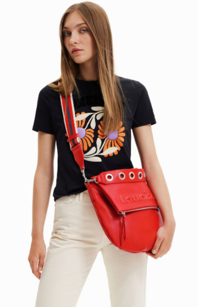 Çantë krahu Desigual Bag Half Logo 22 Bretú 22WAXP79 7029, e kuqe