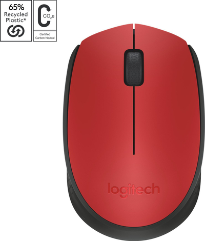 Set aksesorësh Logitech M171, maus pa tela, Studio Series, i kuq dhe gri grafit