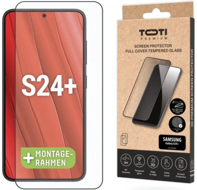 Xham mbrojtës Toti 3D për Samsung Galaxy S24 Plus, Full Glue, kornizë e zezë