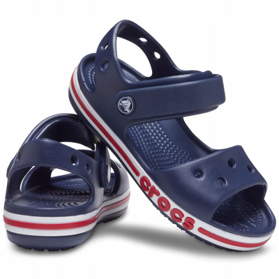 Sandale fëmijësh Crocs Bayaband Sandal T Jr 211055, Croslite, me shirit ngjitës, blu