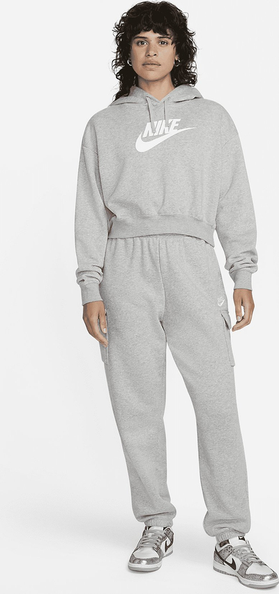 Bluzë me kapuç Nike Sportswear Club Fleece W DQ5850-063, për goca, fleece, gri e çelët