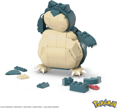 Set ndërtimi MEGA Pokémon Snorlax, 246 copa, figurë 10 cm, shumëngjyrësh