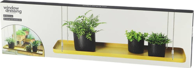 Tabaka varëse për lule Esschert Design Rectangular, metal, dekorative, ngjyrë ari