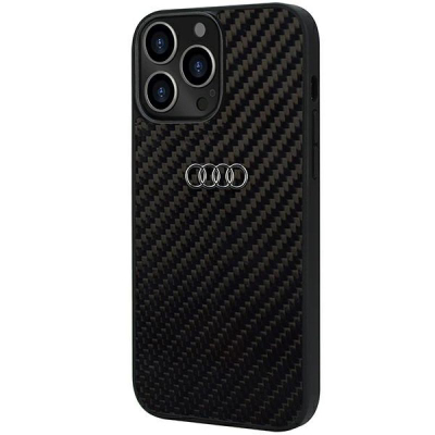 Mbulesë telefoni Audi Carbon Fiber AU-TPUPCIP13PM-R8/D2, për iPhone 13 Pro Max 6.7", kapak i fortë, e zezë