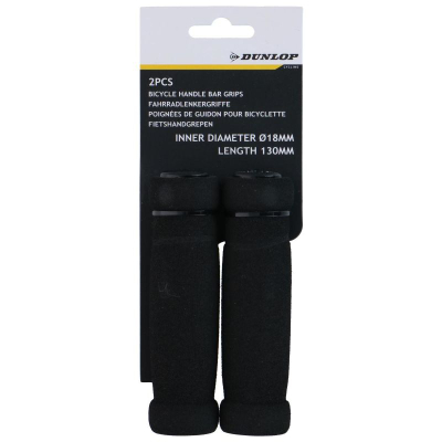 Doreza timoni Dunlop me shkumë, ergonomike, universale, të zeza