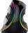 Mouse vertikal DELUX, me kabllo, 4000 DPI, RGB, i zi