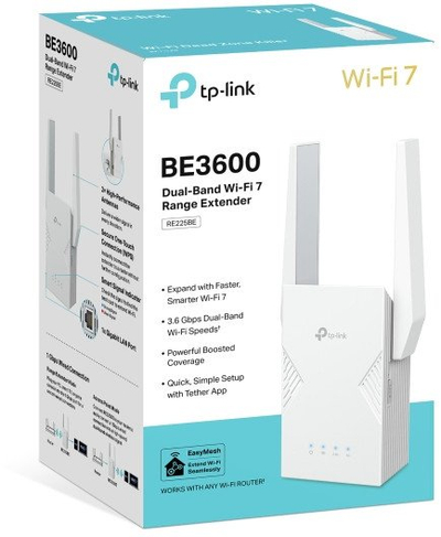 Ripetues WiFi TP-Link RE225BE, WiFi 7, 2882Mbit/s, i bardhë