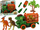 Lodër kamion dinosauri Leantoys DIY, set me dino, jeshile portokalli