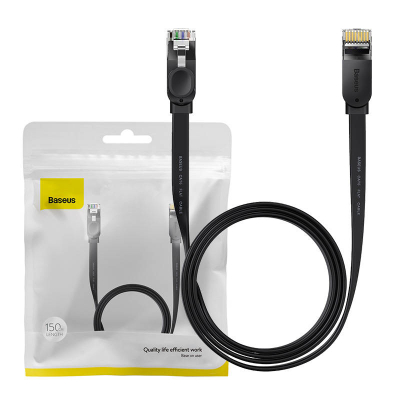 Kabllo rrjeti Baseus Cat6 RJ45, 1.5m, Gigabit, i zi