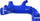 Tub silikoni marrje TurboWorks Subaru Impreza GRB GH8 WRX STI, i përforcuar, rezistencë deri 200°C, blu