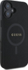 Kapak telefoni Guess GUHMP16SPSAHMCK Saffiano, për iPhone 16 6.1", MagSafe, i zi