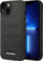 Kapak telefoni Karl Lagerfeld Puffy Elongated Logo për iPhone 14 Plus, lëkurë natyrale, i zi