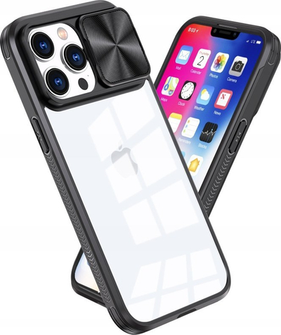 Këllëf Maximus MX Camslider për iPhone 11 Pro, 5.8", mbron kamerën, i zi transparent