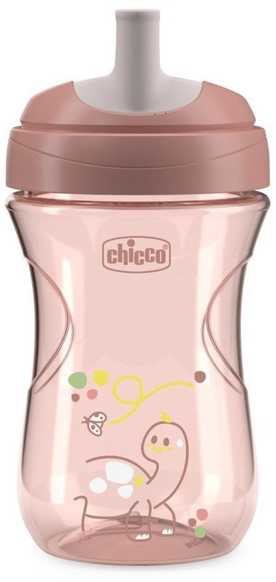 Gotë trajnimi Chicco Advanced Cup 12m+, me pipëz, 266 ml, rozë
