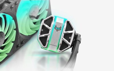 Ладилник со вода за процесор Sapphire Nitro+ S360 AIO, 360 mm, ARGB, црн