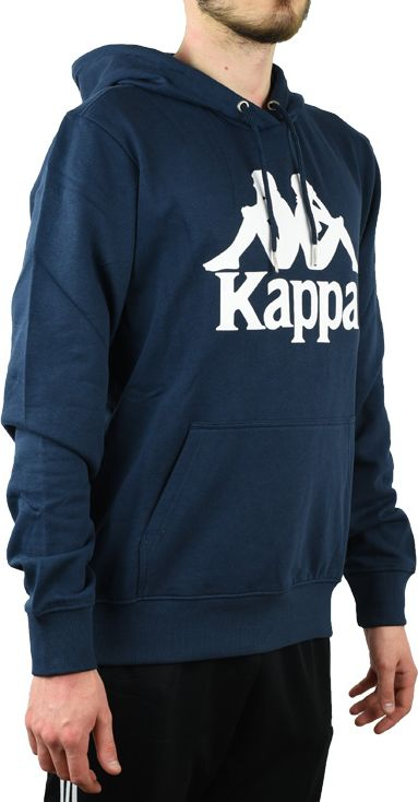 Bluzë me kapuç Kappa Taino, pambuk, navy, për burra