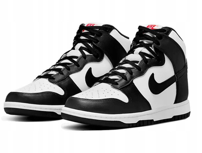 Atlete Nike Dunk High W DD1869-103, lëkurë, të zeza dhe të bardha