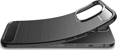Këllëf telefoni për iPhone 14 Pro, pamje karbon, i zi