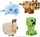 Set lodrash pelushi Minecraft, 6 copë, 20 cm, shumëngjyrëshe
