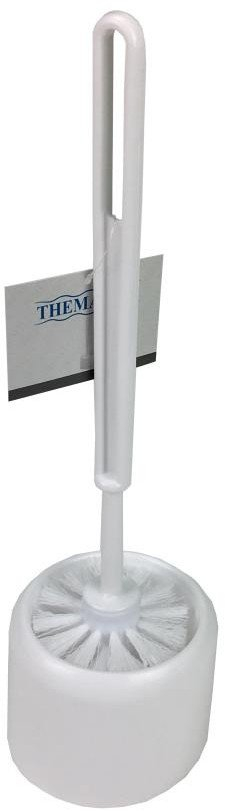 Четка за бања Thema_lux BPM-0018, за WC и умивалник, бела