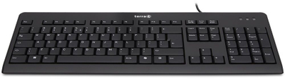 Tastierë TERRA 1500, me kabllo, USB, QWERTY US, e zezë