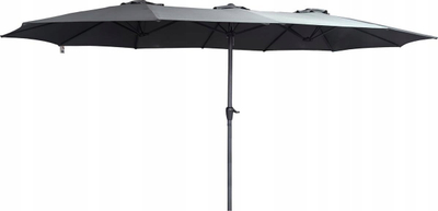 Çadër kopshti Garden Parasol Tourist, 460x270cm, palosëse me rrotë, gri