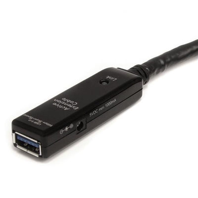 Kabllo zgjatuese USB StarTech USB3AAEXT5M, USB 3.0, 5 m, e zezë