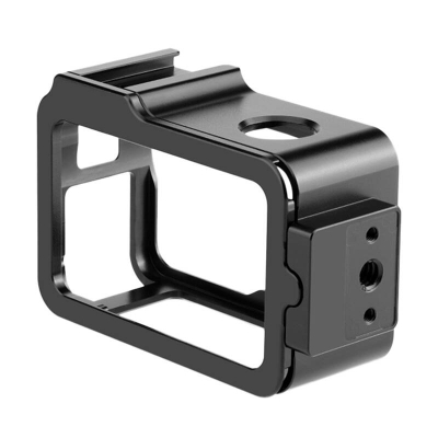 Kornizë metalike kamerë Puluz Metal Cage, për DJI Osmo Action 4 3, me cold shoe, e zezë