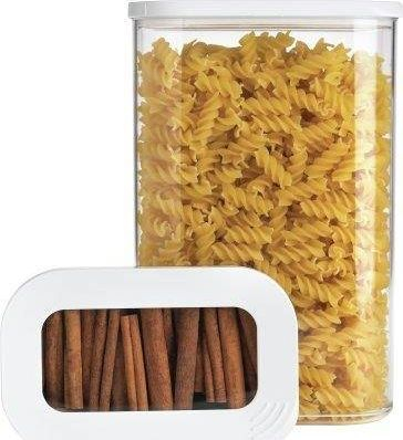 Enë ruajtje Rosti Modula, 2L, plastike, transparente me kapak të bardhë