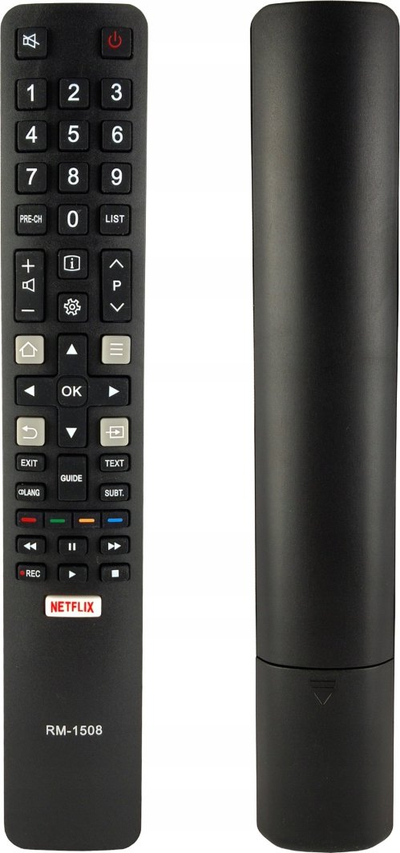 Pilot televizori Lamex RM-L1508, universal për Thomson TCL SMART, buton Netflix, i zi