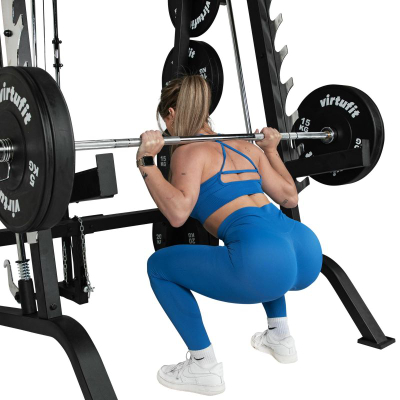Stacion force VirtuFit SM100 Smith Machine, me kabllo, me lift station, ngjyrë e zezë