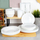 Set pjata darke Vilde, xham opal, 25.5cm, 6 copë, të bardha