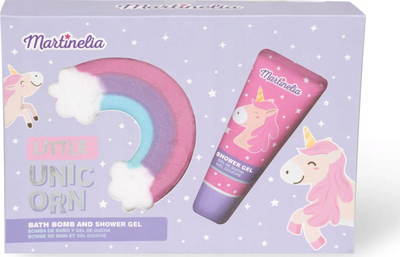 Set larje Martinelia Little Unicorn, xhel dushi dhe bombë banjoje, për kalamaj