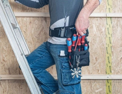Xhep veglash L-BOXX ProClick Tool Pouch M 14, për brez, me mbajtëse elastike, i zi