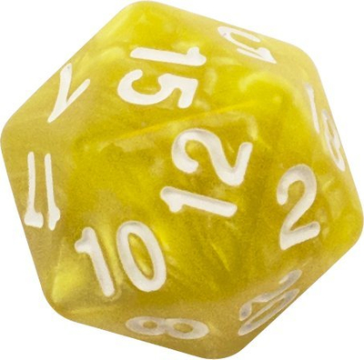 Set zare RPG Q Workshop Pearl Light Yellow Rebel, efekt perle, 7 copë, e verdhë e çelët