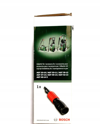 Adaptor aksesorësh Bosch AQT në Nilfisk, për pastruese me presion, plastik, i zi