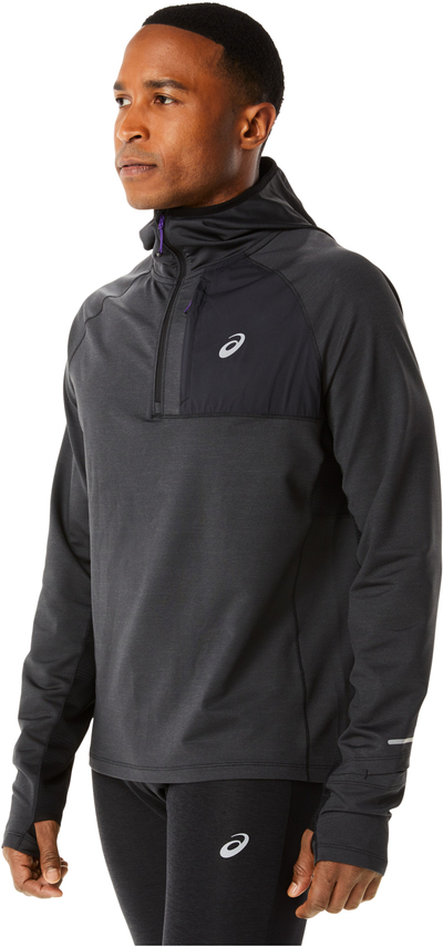 Bluzë vrapimi Asics Winter Run për meshkuj, dimërore, e zezë