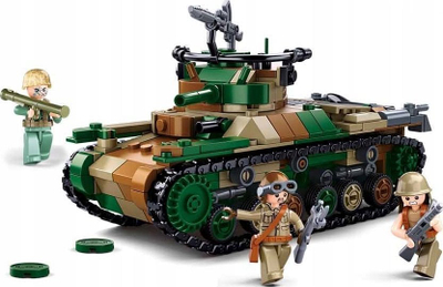 Set blloqesh Sluban Army B1100, aeroplan luftarak me top kundërajror, 532 copë, i gjelbër
