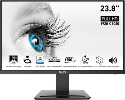 Monitor MSI PRO MP243X, 23.8", Full HD, 100Hz, i zi