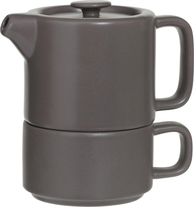 Set gotë me kanë Secret de Gourmet Natural Taupe, qeramikë, 400ml, ngjyrë taupe