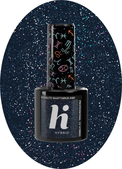 Хибриден лак за нокти HiHybrid 461 Содалит Стрелец, 5 ml, сина со сјај