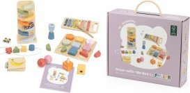 Set lodrash edukative Viga PolarB Grow with Me 6 in 1, druri, 18-24 muaj, shumëngjyrësh