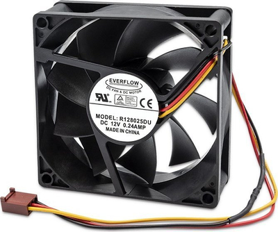 Кулер за куќиште Qoltec GT 8025, 80x80x25 mm, 2200 rpm, црн