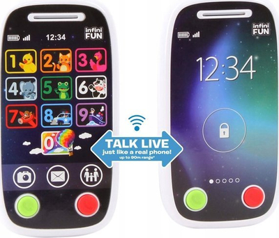 Set walkie talkie lodër Infini Fun, 2 copë, si smartphone, shumëngjyrësh