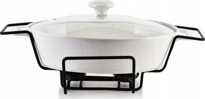 Enë servirjeje me ngrohje Allesken Modern Kitchen, 1.6L, 33.2x22x6.6cm, e bardhë