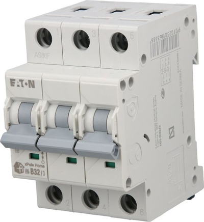 Ndërprës automatik Eaton xPole Home HN-B32/3, 3P, 32A, 6kA AC