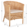 Karrige Apron rattan perforuar natyral jastëk i bardhë 75×70×85 cm (HM9818), bardhë